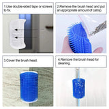 Pet Brush Comb Play Cat Toy Cat Corner Self Groomer Massage Comb Cat Face Scratcher for Kitten Puppy Cat Accessories