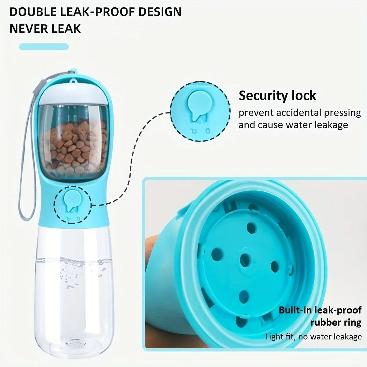 Portable Dog Cat Water Bottle with Storage Food and Water Container for Puppy Pets Feeder Bowl Outdoor Travel Pet Drinking Bowls