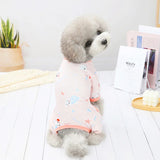 Cute Small Dogs Pajamas For Pet Dogs Cat Clothes Puppy Jumpsuit For Dog Coat For Chihuahua Pomeranian Dogs Print Clothing Shirt