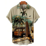 Summer Shirt Hawaiian Shirts For Men Beach Vacation Short Sleeve Tops Casual Men's Blouse Fashion Camisas De Hombre Clothing XL