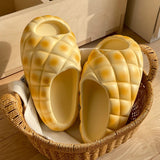 Milk Yellow Bread Slippers Women Fashion Creativity Thick Sole Slippers Women Anti Slip Soft Cute Fun Bread Sandals Girl Summer