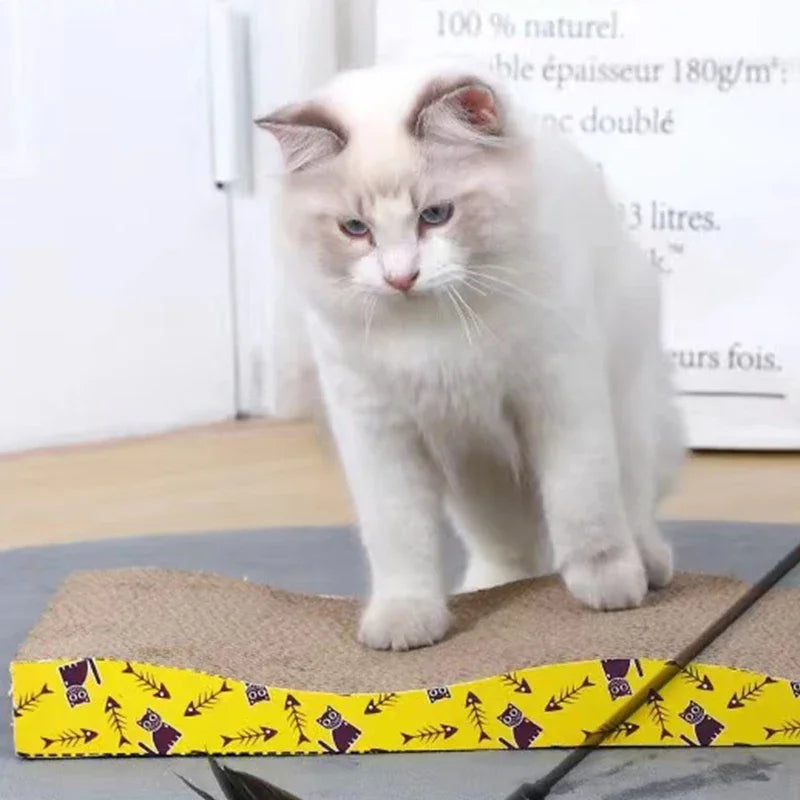 Cat Toys Pet Cat Scratching Board Corrugated Cardboard Pad Grinding Nails Interactive Protecting Furniture Cats Scratcher Toy