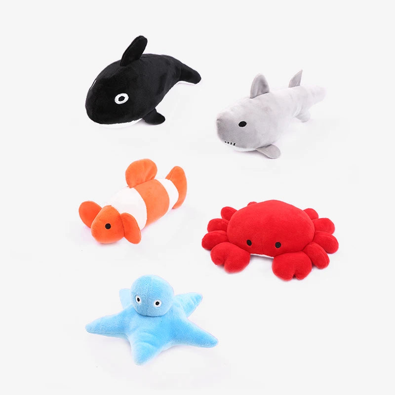 Cat Toys Ocean Catnip plush toys Bite resistant teething pet supplies