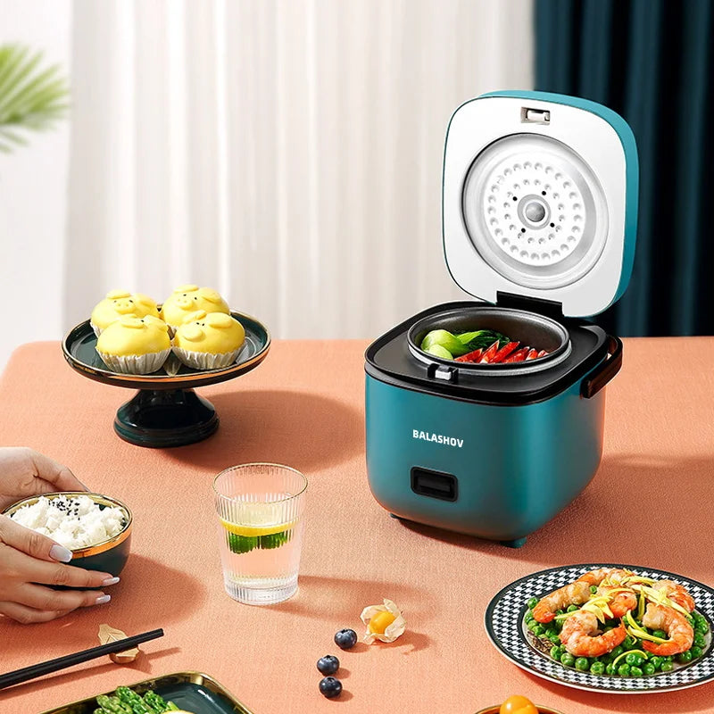 Mini Rice Cooker Automatic Household Kitchen Electric Cooking machine 1-2 People Food Warmer Steamer 1.2L Small Rice Cooker