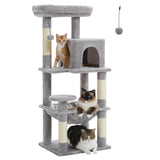 Multi-Level Cat Tree with Scratching Post Luxury Cat Tower with Condo House Cat Scratcher for Indoor Cat Accessories Pet Cat Toy