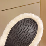 Winter Fluffy Slippers Women 2024 New House Home Fur Slippers For Women Flat Platform Cozy Fuzzy Indoor Shoes Korean Slides