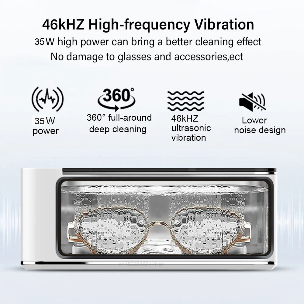 Ultrasonic Cleaner 35W Ultrasonic Glasses Jewelry Cleaner 500ML Ultrasonic Cleaning Machine Ultrasound Washing Bath For Glasses