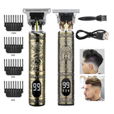 T9 LCD Electric Hair Clipper Oil Shaving Head Electric Pusher Carving Electric Shaver Rechargeble Hair Trimmer for Men Care