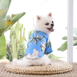 Summer Hawaiian Beach Style Dog Shirt Fashion Pet Dog Clothes Print Puppy Vest Breathable Cat Thin Shirt Pet Chihuahua Clothes