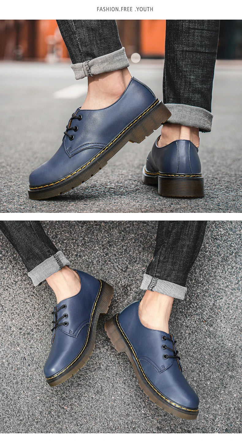 Casual Sneaker Leather Shoes Loafers Sports and Leisure Soft and Comfortable Fashion Round Toe Men's Casual Shoes Work Wear