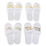 Bride Shower Bride Wedding Decoration Bridesmaid Hen Party Spa Soft Slippers Ladies Bachelorette Party Supplies Gift