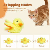 Environmentally friendly electric cat toy plush pet squeak automatic duckling interactive cat toy