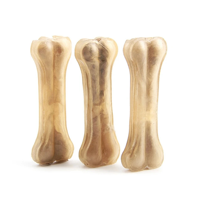 New Dog Bones Chews Toys Supplies Leather Cowhide Bone Molar Teeth Clean Stick Food Treats Dogs Bones for Puppy Accessories