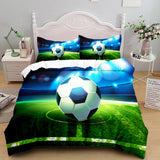 Football Duvet Cover Set 3D Soccer Printed Boys Teens Bedding Set Sports Theme Double Queen King Size 2/3pcs Comforter Cover