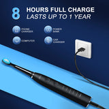 Seago Electric Sonic Toothbrush USB Rechargeable Adult 360 Days Long Battery Life IPX7 4 Replacement Heads Travel Box  SG-575