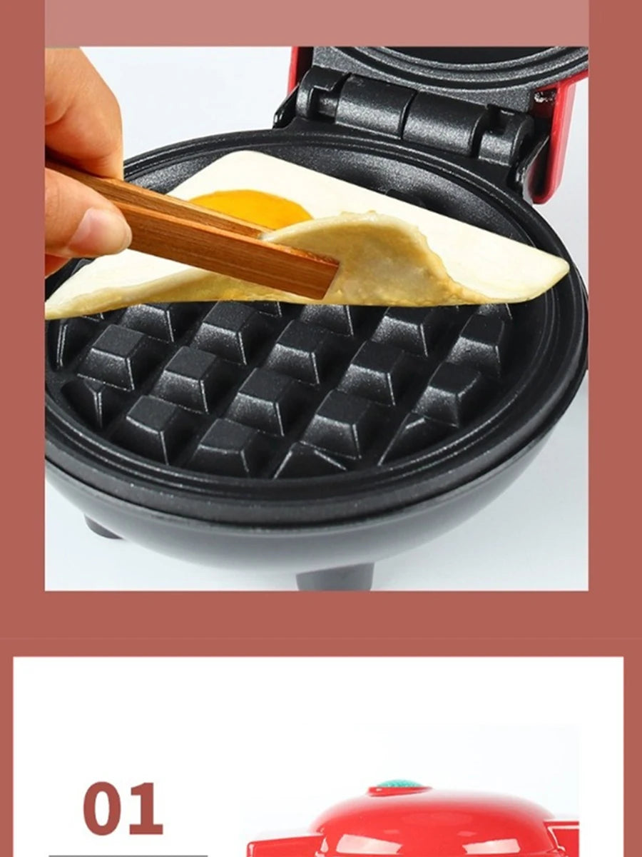 Sandwich Cake Baking Tray, Household Breakfast Electric Baking Pan, Fully Automatic Multifunctional Mini Waffle Biscuit Machine