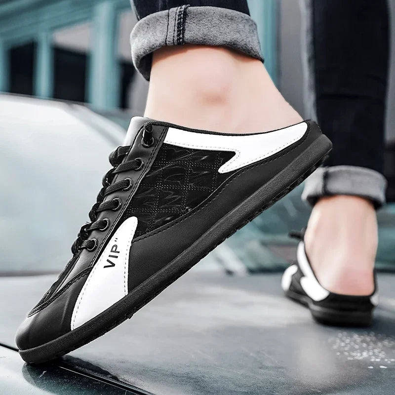 Summer 2024 Half Slippers for Men Trendy Men's Flat Bottom Casual Shoes Soft Sole Support Shoes Men's Sneakers Zapatos De Hombre