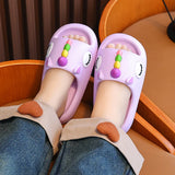 New Summer Pretty Cute Cartoon Foal Slippers Children's Non-Slip Soft Sole Sandals Boys Girls Home Slides Scuff For Kids Shoes