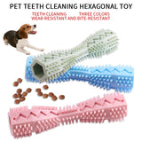 Durable Dog Chew Toy Stick Dog Toothbrush Soft Rubber Tooth Cleaning Point Massage Toothpaste Pet Toothbrush Molar Pet Supplies