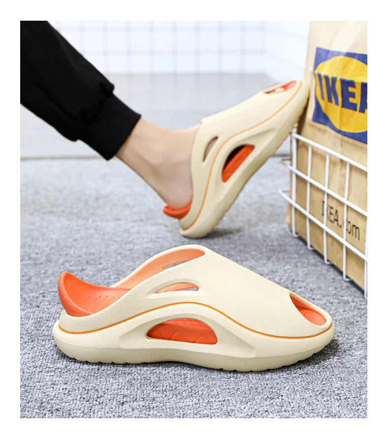 Thick Platform Bathroom Home Slippers men Fashion Soft Sole EVA Indoor Slides men's Sandals 2023 Summer Non-slip Flip Flops