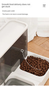 Large Capacity Automatic Cat Food Dispenser Drinking Water Bowl Pet Supplies Wet and Dry Separation Dog Food Container