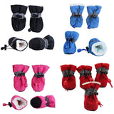 4pcs Antiskid Puppy Shoes Pet Protection Soft-soled Pet Dog Shoes Winter Prewalkers Soft Supplies Pet Paw Care