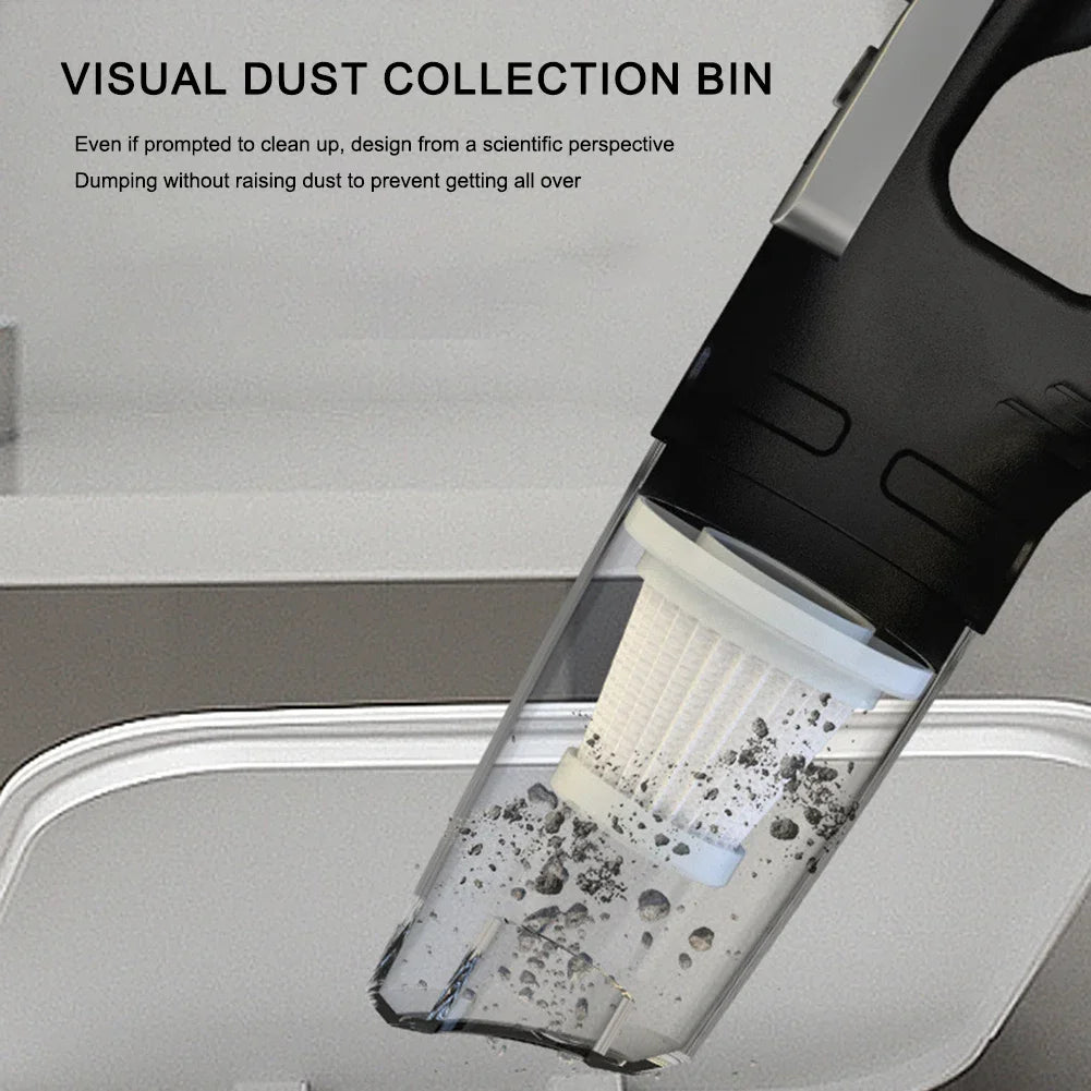 120W Portable Car Vacuum Cleaner USB Charging Handheld Cordless Vacuum Cleaner Powerful Suction for Auto/Home/Office/Pet Hair