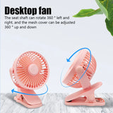 Portable Mini Hand Clip Fan USB Quiet Desktop Electric Fan High Quality Student Dormitory Small Cooling Ventilador fan Air Coole