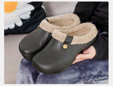 MAEDEF Men Women Slippers Waterproof EVA Warm Furry Wrapped Slippers Indoor Home Cotton Shoes Fur Slides Plush Winter Slippers