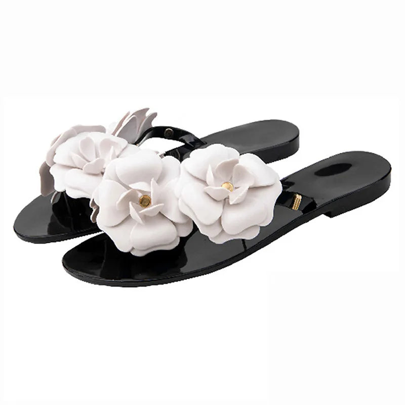 Comemore Summer Women's Shoes 2022 Flip Flops Women Slippers Female Beach Sandals with Floral Ladies Jelly Shoes Sandalias Mujer