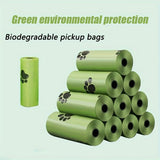 10Rolls Pet Garbage bag fecal collection bag, portable and disposable environmentally friendly cat and dog feces shovel bag