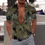 2024 Coconut Tree Shirts For Men 3d Printed Men's Hawaiian Shirt Beach 5xl Short Sleeve Fashion Tops Tee Shirt Man Blouse Camisa