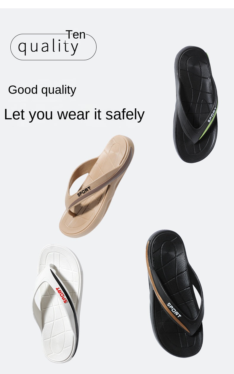 Flip flops for men, summer trend, fashion, and outerwear flip flops for outdoor leisure, anti slip beach sandals