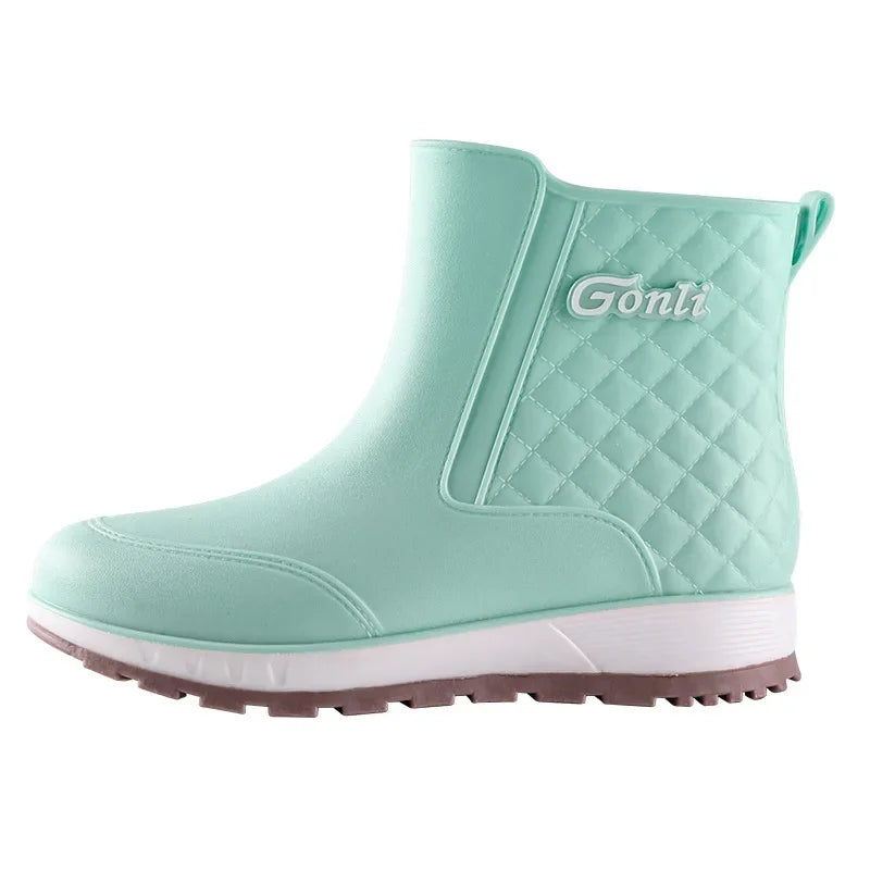 2024 New Fashionable Adult Nonslip Outer Wear Rainy Day Waterproof Rain Boots Waterproof Leisure Fishing and Sea Shoes for Women