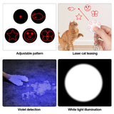 Pet Cat Laser Toys Rechargeable Multifunctional Cats Interactive Transform Pattern Kitten Training Laser Toy Dog Cat Accessories