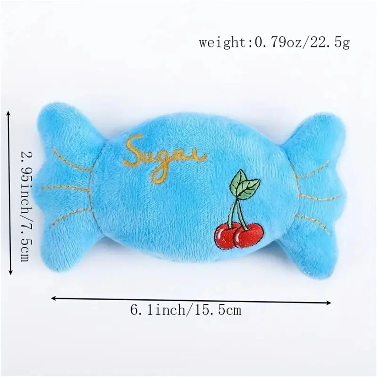 1pc Random Color Interactive Pet Toy  Plush Candy Shape Dog Chew Toy for Puppy Molar Health