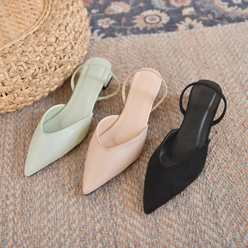 Women's Pointed Toe High Heels Sandals Summer 2024 Sexy Woman Shoes Fashion Decoration Party Wedding Slingback Woman Pumps