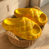 Milk Yellow Bread Slippers Women Fashion Creativity Thick Sole Slippers Women Anti Slip Soft Cute Fun Bread Sandals Girl Summer