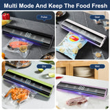 New 2024 Kitchen Vacuum Sealer Food Packaging Bag Sealer Snack Fruit Meat Degasser Home-appliance Sealer Plastic Bags