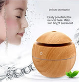 USB Ultrasonic Cool Mist Sprayer Essential Oil Fragrance Mini Home Wood Grain Air Humidifier Electric Air Aroma Diffuser Purifie