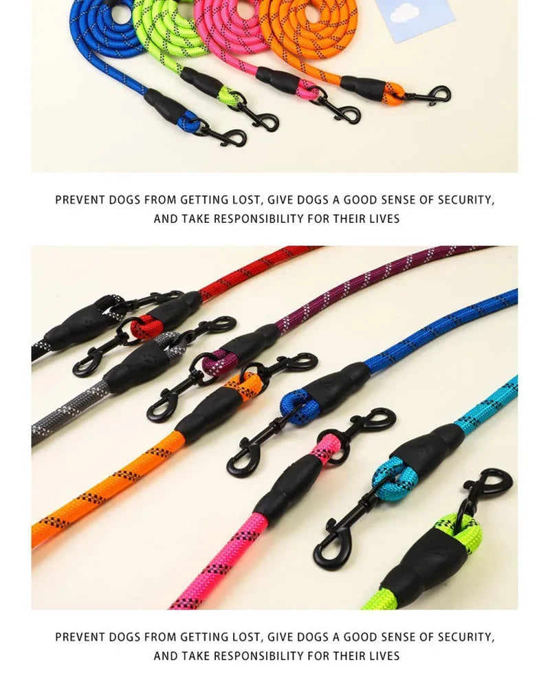 120/150/200/300cm Strong Leashes for Dogs Soft Handle Dog Leash Reinforced Leash for Small Medium Large Dogs Big Dog Supplies