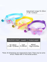 1 PC Adorable Pet Collar with Bow, Bell, and Ribbon - Ideal for Dogs and Cats!