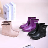 2024 New Fashionable Adult Nonslip Outer Wear Rainy Day Waterproof Rain Boots Waterproof Leisure Fishing and Sea Shoes for Women