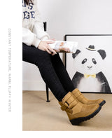 Waterproof Winter Boots for Women 2023 New Faux Fur Long Plush Snow Boots Woman Platform Shoes Warm Cotton Couples Ankle Boots