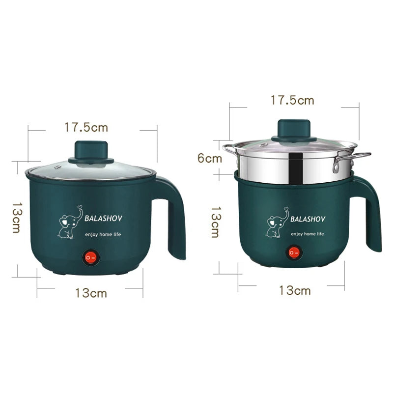 Mini Electric Cooker Non-stick Cooking 1-2 People Single/Double Hot Pot steamer Hot Pot Multifunction Electric Cooker for Home