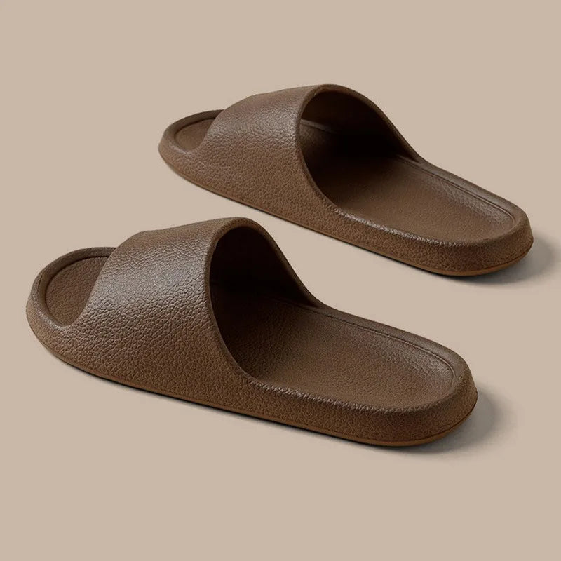 2024 Summer Slippers Men Women Soft Indoor Home Flat Sandals Fashion Flip Flops Beach Shoes Man Couple Non-Slip Bathroom Slides