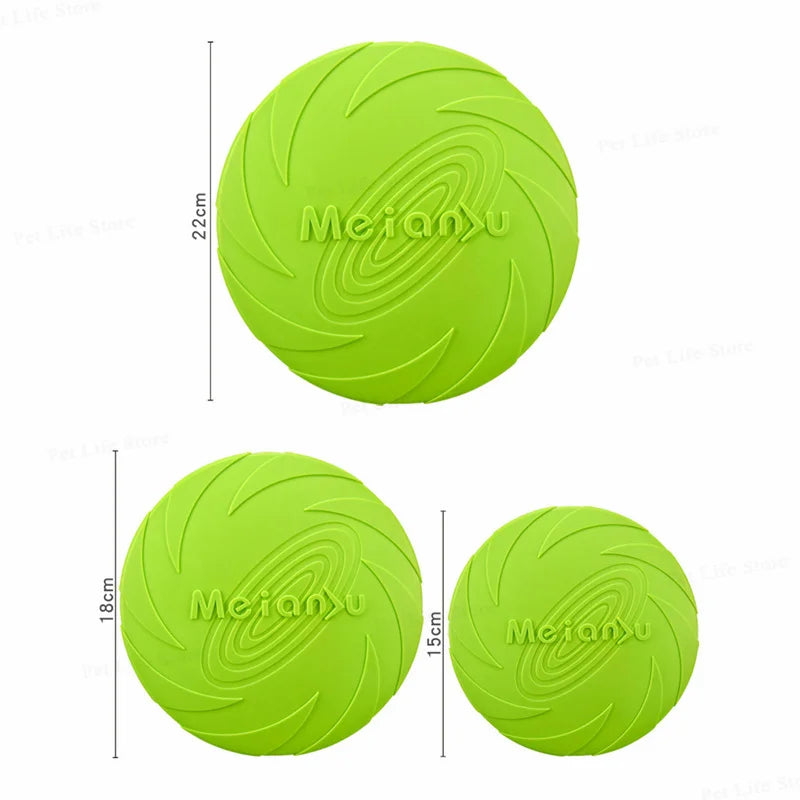 Fashion Pet Dog Silicone Game Frisbeed Dog Toy Flying Discs Trainning Interactive Toys Pet Supplies Flying Disc 15/18/22cm