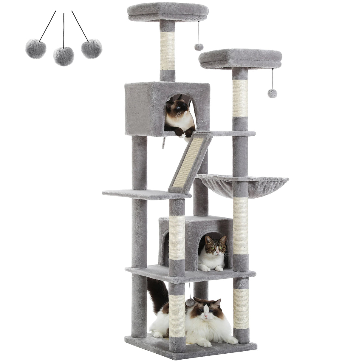 Domestic Delivery Big Cat Tree Tower Condo Furniture Scratch Post Cat Jumping Toy with Ladder for Kittens Pet House Play