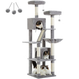 Domestic Delivery Big Cat Tree Tower Condo Furniture Scratch Post Cat Jumping Toy with Ladder for Kittens Pet House Play