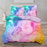 Rainbow Gradient Bedding Set Gradient Colors Duvet Cover with Pillowcases Single Twin Full Queen King Girl Kids Quilt Cover